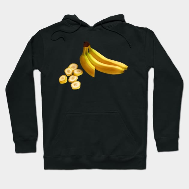 Cool Banana, Real Banana Print, Banana Lover Hoodie by Jakavonis